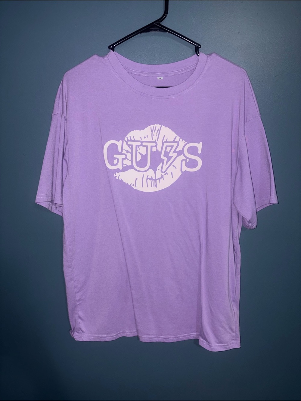 Olivia Rodrigo Lavender Graphic Tee with White Lip Logo